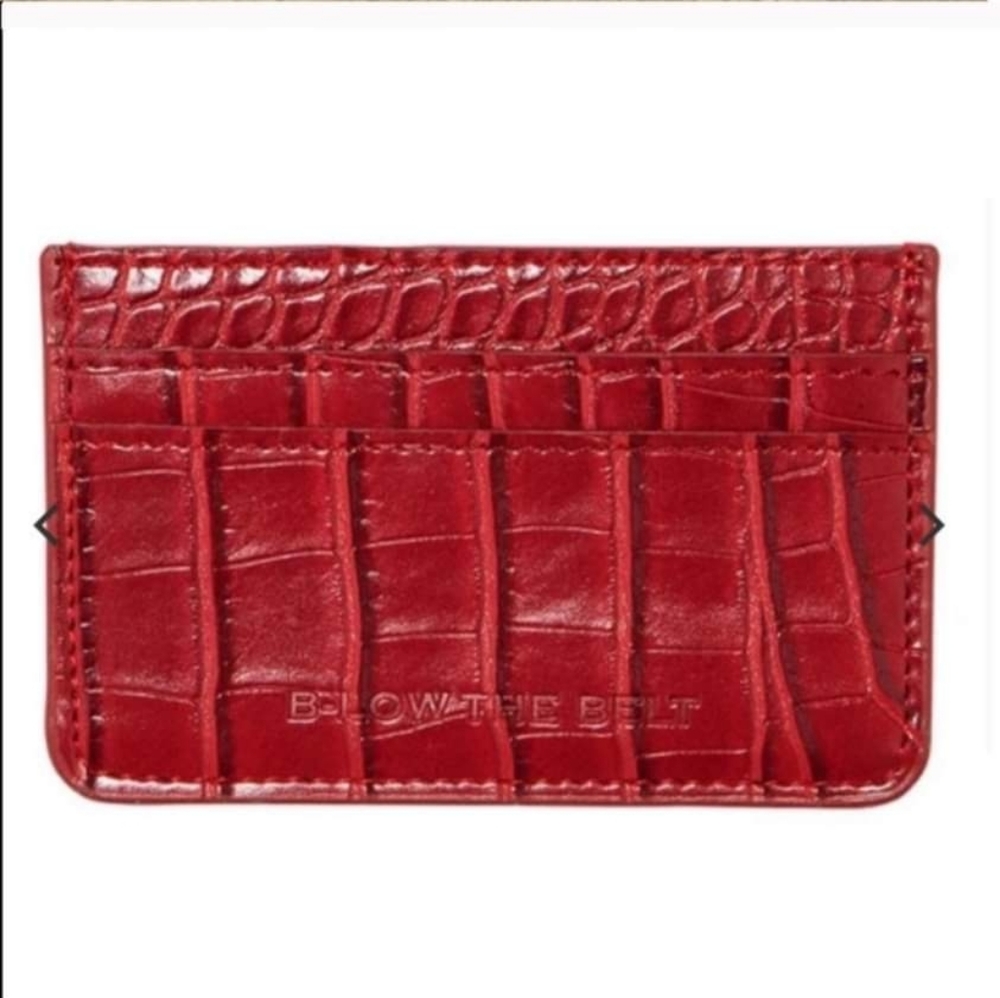New, Bellow The Belt Croc Card Case / ID Holder